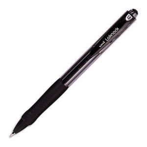 UNIBALL LOT de 12 Stylos à bille rechargeable pointe moyenne rétractable encre noire corps avec grip LAKNOCK
