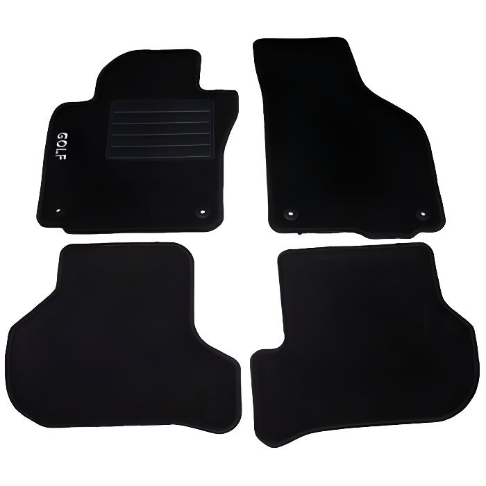 Tapis de sol sur mesure pour Golf SÉRIE 5/6 ,en moquette, seuil de porte, 4 fixations