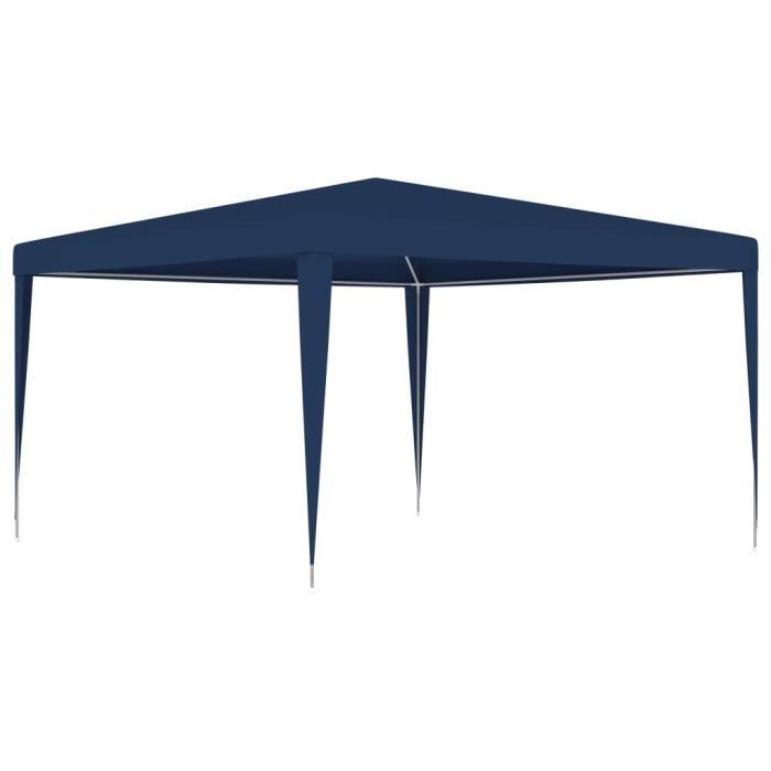 Tente de réception-Tonnelle de Jardin Pavillon Barnum Chapiteau 4x4 m Bleu