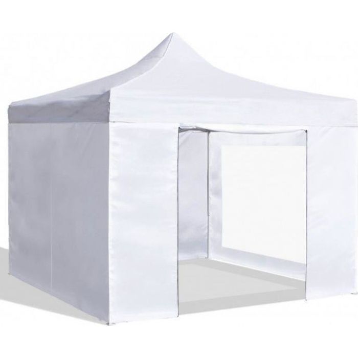 Barnum pliant blanc 3 x 3 mètres avec 4 côtés