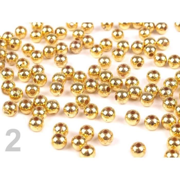 10g 2 Or Lieutenant En Plastique Imitation Perles De Nacre Coup D'œil Ø4mm Métallique, Large Tirant Trou, Et La Fimo
