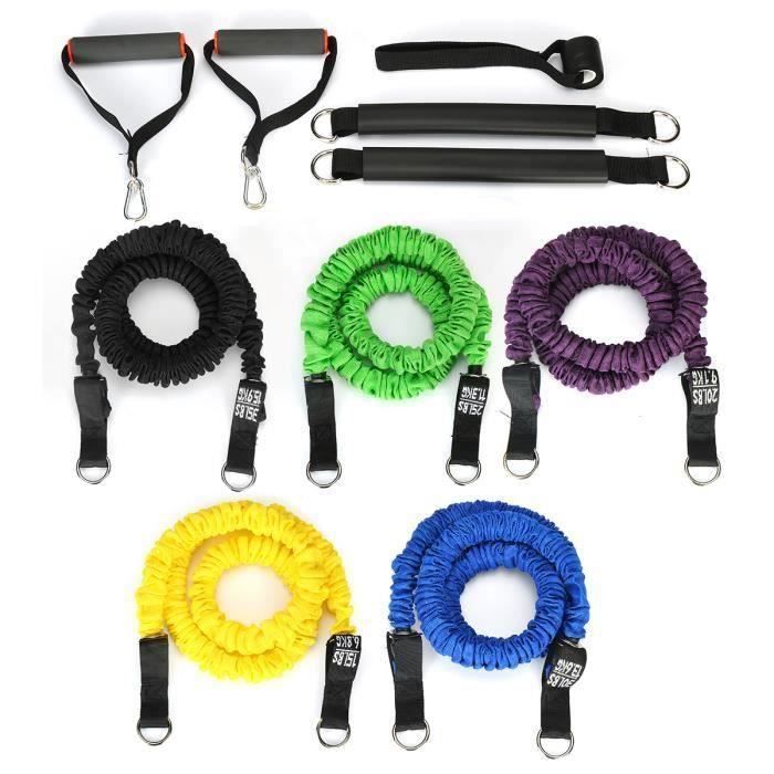 Bande d'extension Elastique Fitness Corde de Tension Extensible de Musculation Yoga Physique Exerce 125LB Wir12