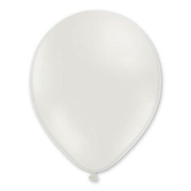 20 Ballons 100 % Latex Nacrés - 30 cm - Blanc