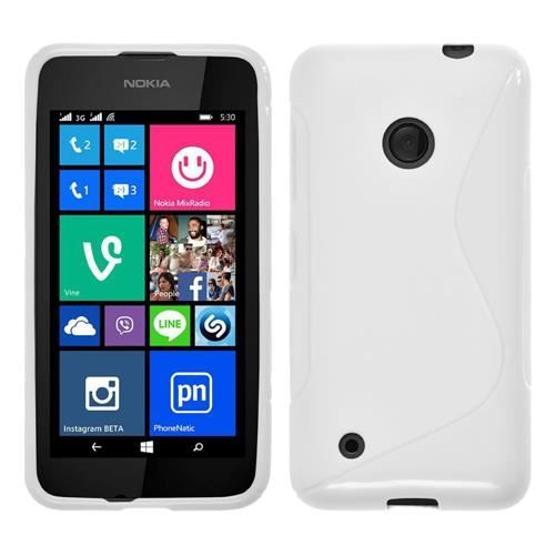 Coque TPU type S pour Nokia Lumia 530 - blanc