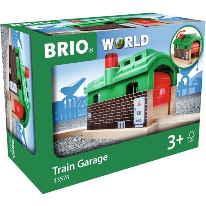 Brio World Tunnel Garage - Accessoire pour circuit de train en bois - Ravensburger - Mixte dès 3 ans - 33574