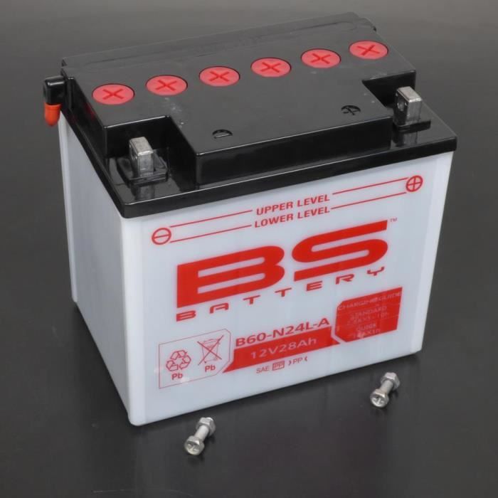 Batterie 12V 28Ah BS Batterie Y60-N24L-A moto BMW 1000 R100RS 1980 à 1991