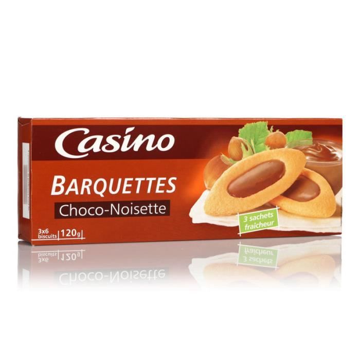 CASINO Barquettes Choco-Noisette 120g