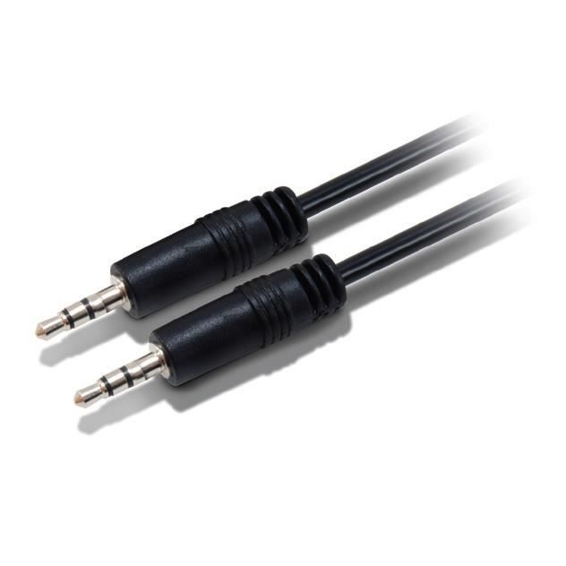 Equip 3.5mm-3.5mm 2.5m, 3,5mm, Mâle, 3,5mm, Mâle, 2,5 m, Noir