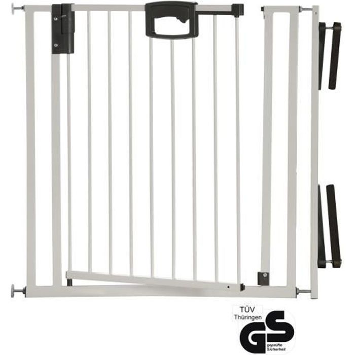 Barrière de porte et d'escalier Easylock Plus en métal à fixer par pression 84,5 cm - 92,5 cm