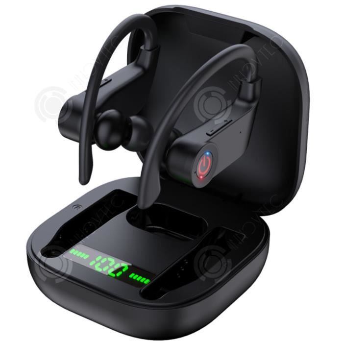 INN® Oreillette Bluetooth à suspension sans fil à réduction de bruit Oreillette Bluetooth intra-auriculaire sport business no