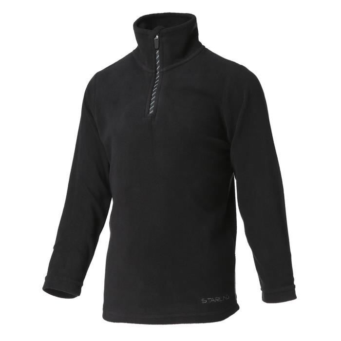 STARLING Pull Polaire Col Zippé - Enfant - Noir