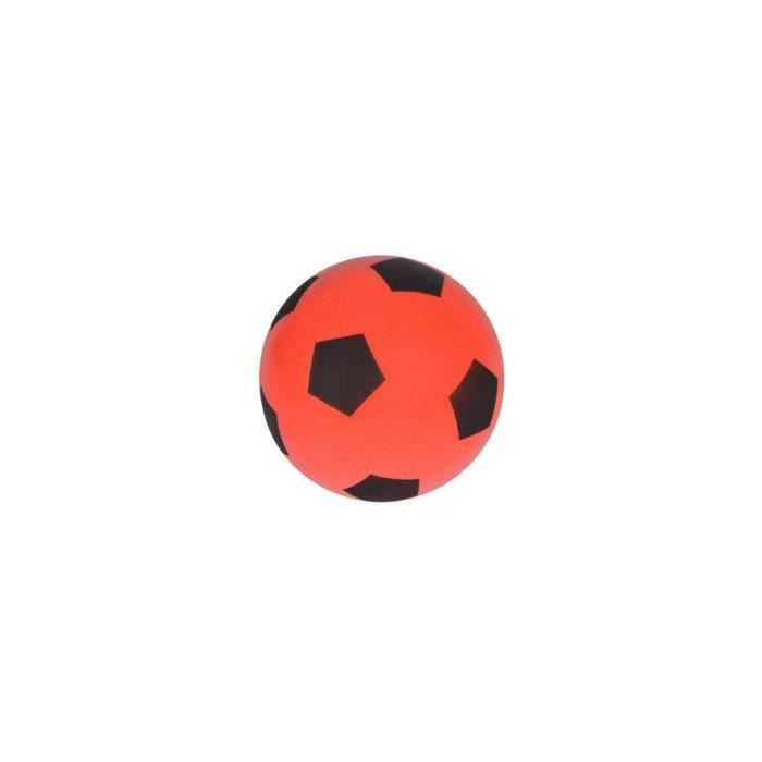 Ballon Foot En Mousse Rouge 20 Cm - Pour Interieur ou Exterieur - Taille 5 - Football - Sport Enfant - Jeu Balle Soft