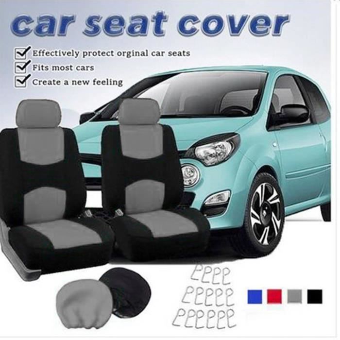 Couvre-siège auto Auto Couvre-siège style voiture complet pour accessoires intérieurs, gris