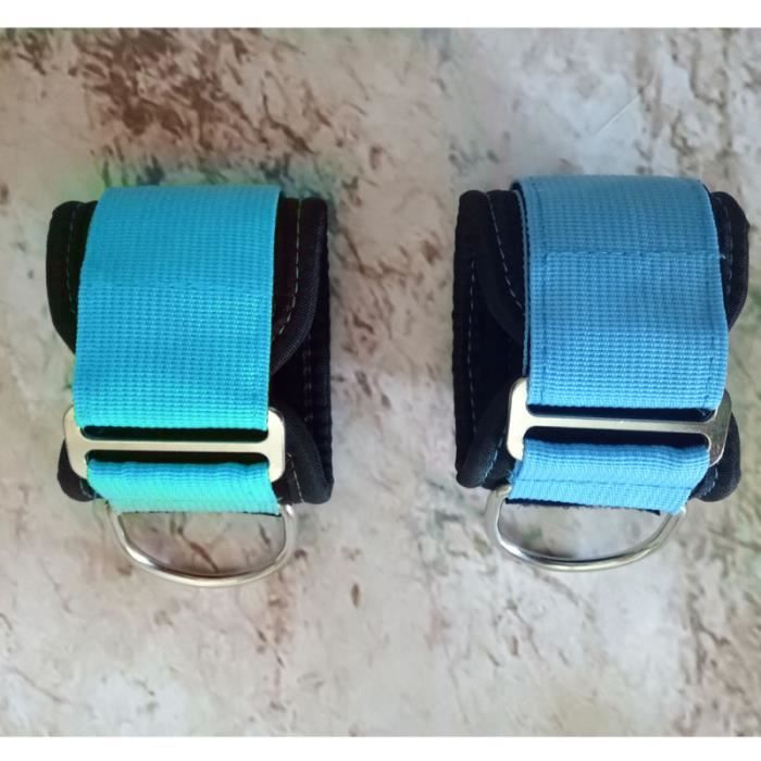 2pcs sangle de cheville réglable Gym bleu poids du poignet de la pour remise en forme BARRE - HALTERE - POIDS