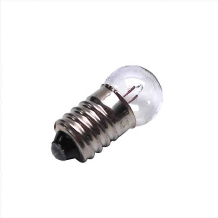 Petite ampoule à vis blanche E10 2.5V 300mA 0.75W à l'unité pour lampe de poche