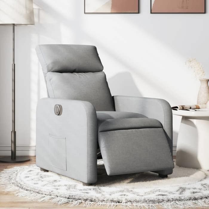 Fauteuil Inclinable électrique Marron Similicuir - Relax, Position Ajustable, Moteur Silencieux, Charge 110kg