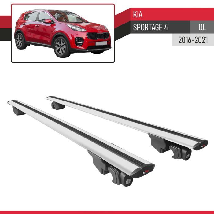 Barres De Toit Pour Kia Sportage 4 (QL) 2016-2021 - Grises Aluminium - Porte-bagages ACE-2