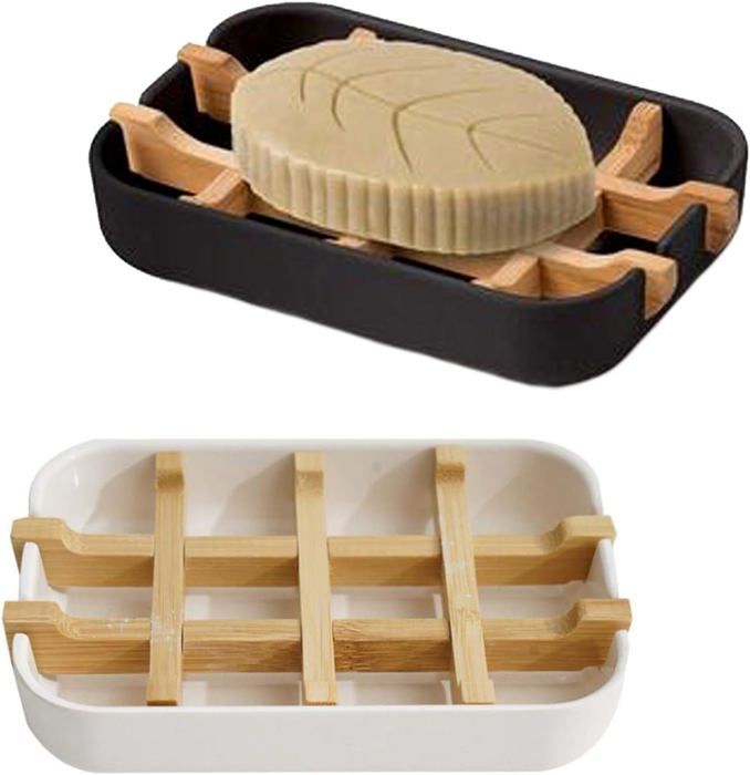 Porte-Savon Pour Mur De Douche - Plateau Auto-Videur Pour Savon D'Évier De Cuisine,Économiseur