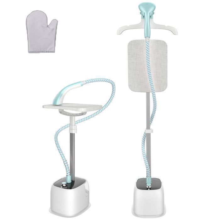 Défroisseur vertical professionnel 2 en 1 LEXLIFE - 1800 W - 40g/min - 16L - 10 types de tissus - Blanc