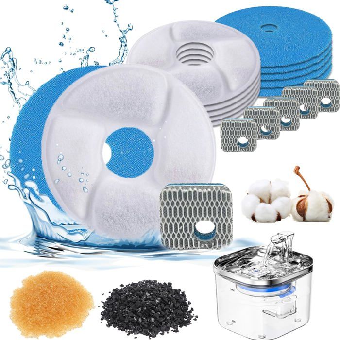Comparer les prix de Filtre Fontaine Eau Chat,6pcs filtres,Filtre de Rechange avec à Charbon Actif,Filtre de Fontaine 6pcs pour Remplacement (6 filtres)