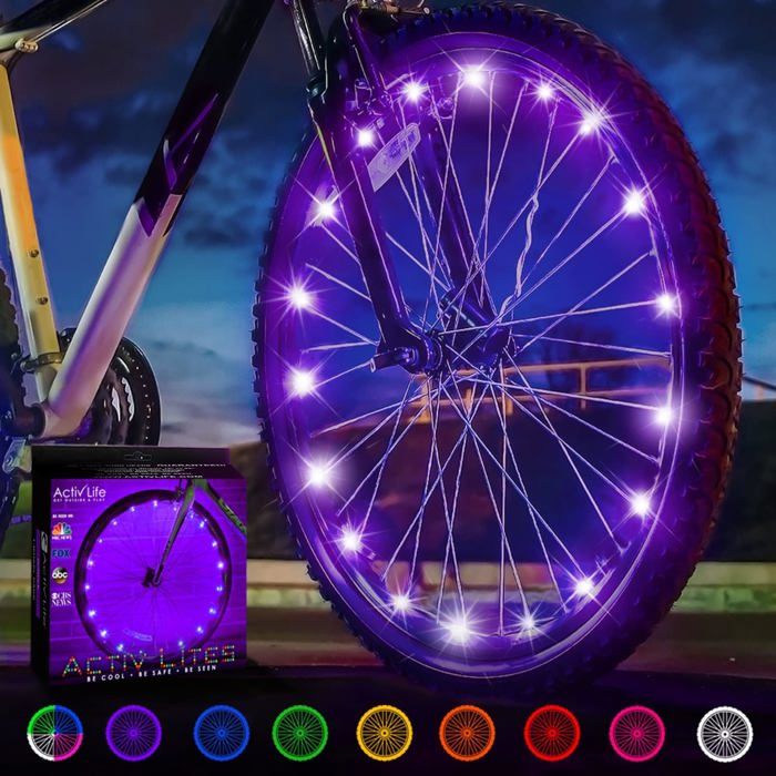 Feux De Roue LED Sécurité Activ Life Lites – Roues De Vélo, Poussette – Rouge Clignotant