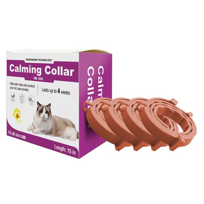 Comparer les prix de Lot de 4 colliers anti-insectes-colliers apaisants-colliers réglables pour chats et chiens-Orange-38cm
