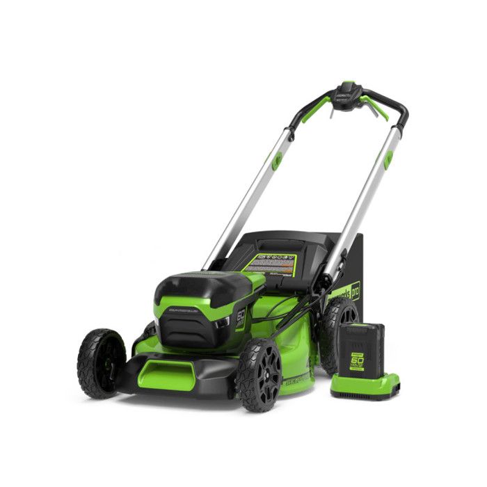Tondeuse à gazon tractée Brushless 46cm 60V GREENWORKS Batterie 4 0Ah Chargeur GD60LM46SPK4 - vue 2