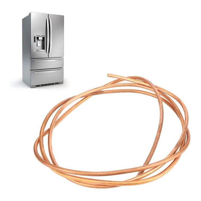 Produktbild von Weiches Kupferrundrohr 2 M – T2 Kupfer, 5 Mm OD X 4 Mm ID, 0,5 Mm Wandstärke, Für Kühlung, Klima & DIY-Projekte