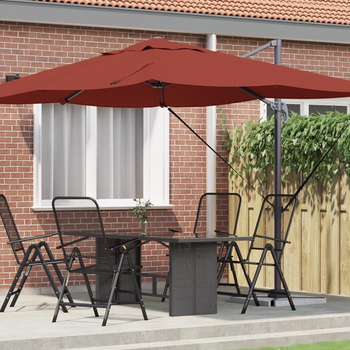 Parasol Ø 160 cm Protection contre les UV Polinylon 8 Tiges Fer
