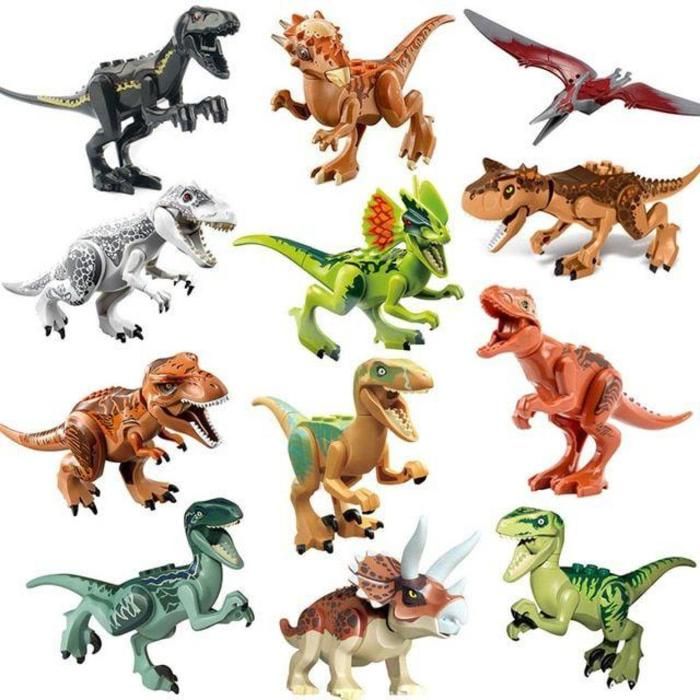 Ensemble de blocs de construction de dinosaures du Jurassique figurine Indoraptor vélociraptor Triceratop T-Rex monde des