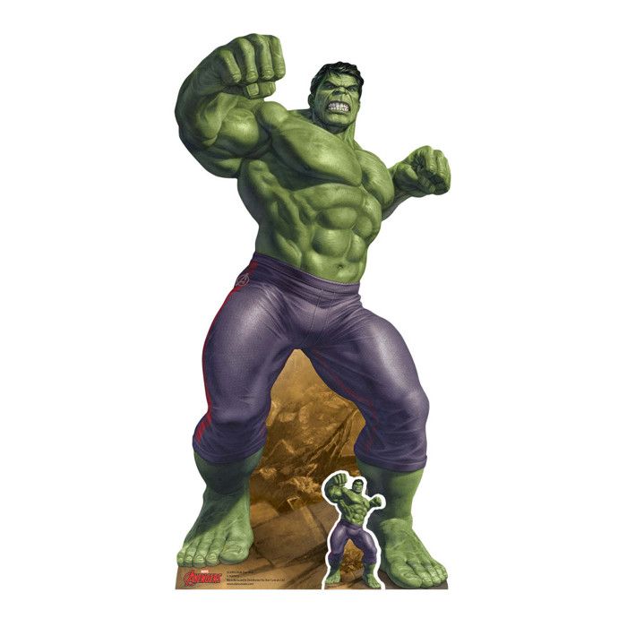 Figurine en carton - Mini Hulk - Vert - 94 cm - Idéale pour événements