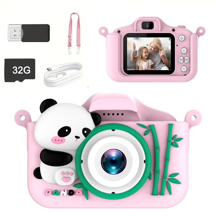 Appareil Photo Numérique Rose Pour Enfant - Avec Carte SD 32 Go