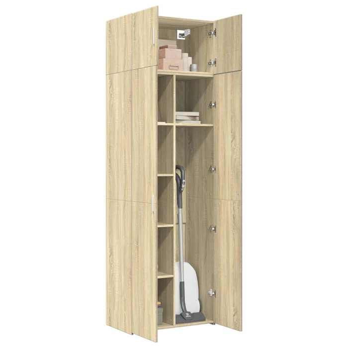 Armoire de rangement chêne sonoma - vidaXL - 70x42 5x225 cm - 8 compartiments - Bois dingénierie - Assemblage requis