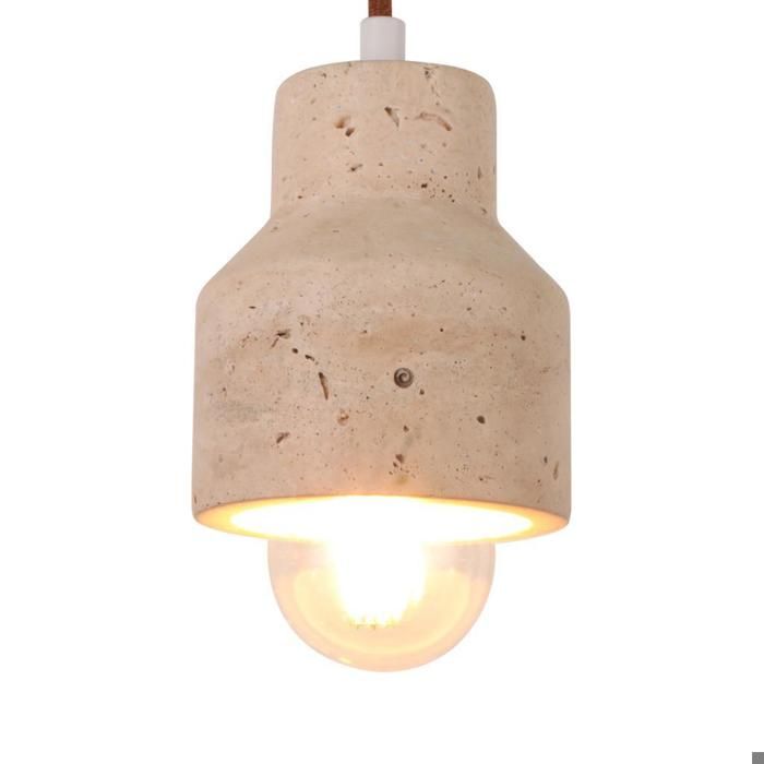 WOTTES 1 x Lustre Suspension Luminaire Vintage Créativité Ø10CM Ciment Abat-jour Décoration Lustre E27 Pour Cuisine Bar