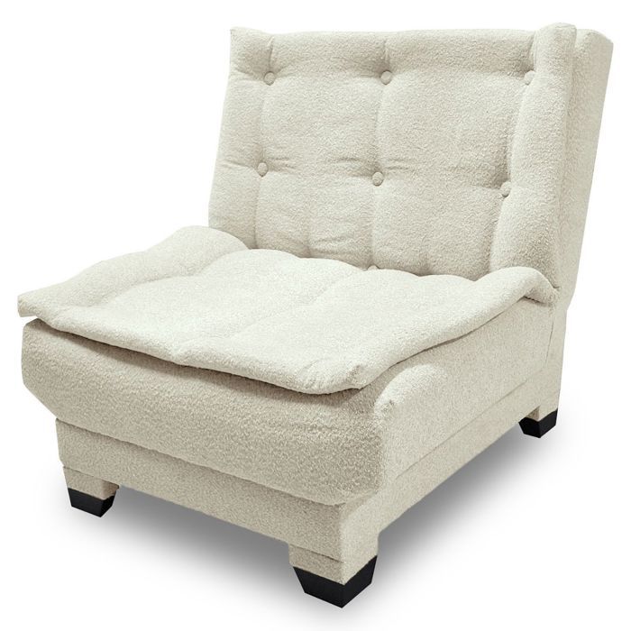 MENZZO Fauteuil transformable en banquette Lefkada Tissu texturé Beige