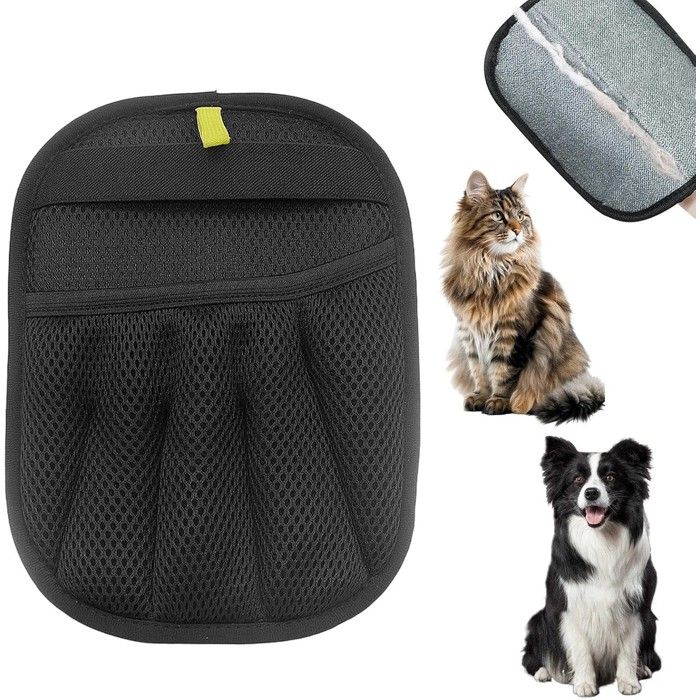 Lot de 2 Gant Anti Poils Animaux Lavable en Machine Gant Poil ChatRéutilisable Gant Statique Attrape-poils Ramasse les Poils