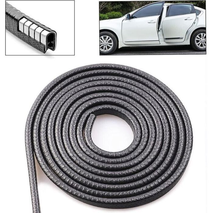 Joint Caoutchouc Porte Voiture 5M Bande Anti Collision Caoutchouc Protections Bord Portière Voiture Protections pour Portières Aut