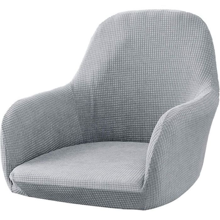 Housse de chaise extensible pour salle à manger bureau (gris)