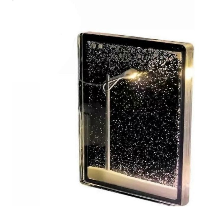 Lampe enneigée veilleuse paysage enneigé guirlande lumineuse de Noël faite main (matériau à monter soi-même)