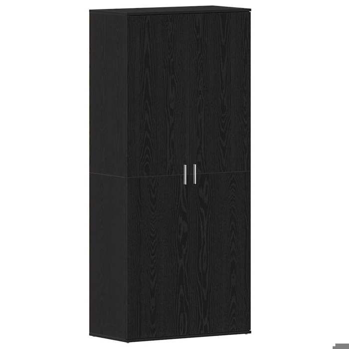 Cabinet à chaussures avec étagère - vidaXL - armoire chaussures - bois dingénierie - chêne noir - 80 x 39 x 178 cm{vxo93i}