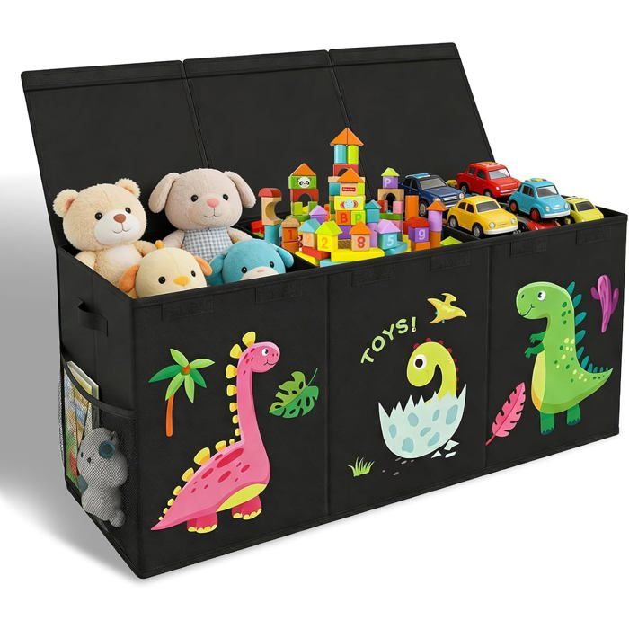 Boîte De Rangement 150L Grand Coffre A Jouet Enfant Avec Couvercle Coffre À Jouets Pliable Oxford Avec Poignée Enfant Bac A J[F111]