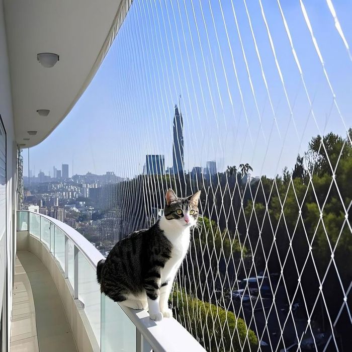 Filet de protection pour balcon 10x3m nylon maille 25cm anti-chute pour chats