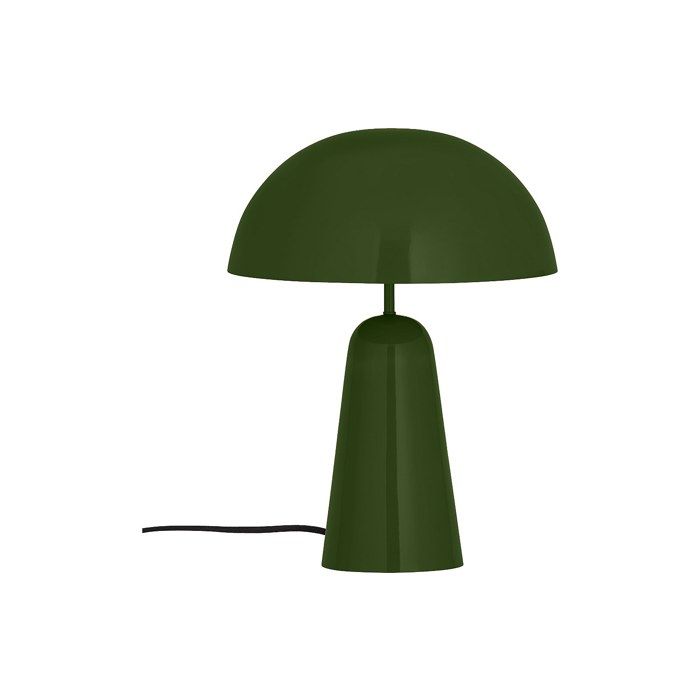 Lampe à poser champignon en métal - D. 39 x H.52 cm - Kaki brillant - LARKIN