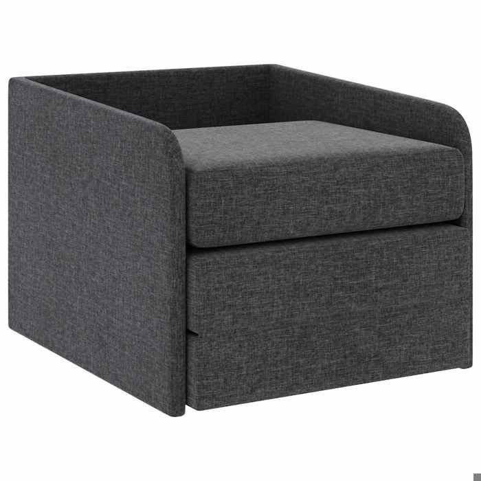 Gris Chaise confortable LEMON Fauteuil convertible gris foncé tissu Pour maison/bureau_18353