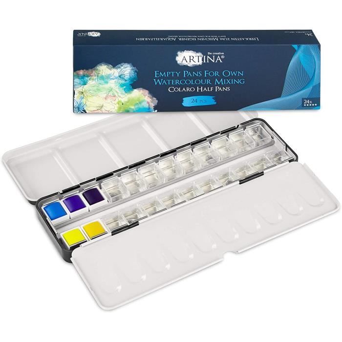 My Rock Way Boîte D'aquarelle Whisper Of Flower Vide En Métal Pour Aquarelle 12 Demi