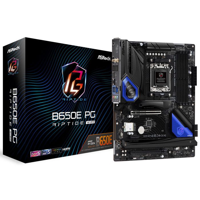 Asrock B650E PG Riptide WiFi AMD B650 Emplacement AM5 ATX Neuf - vue 6