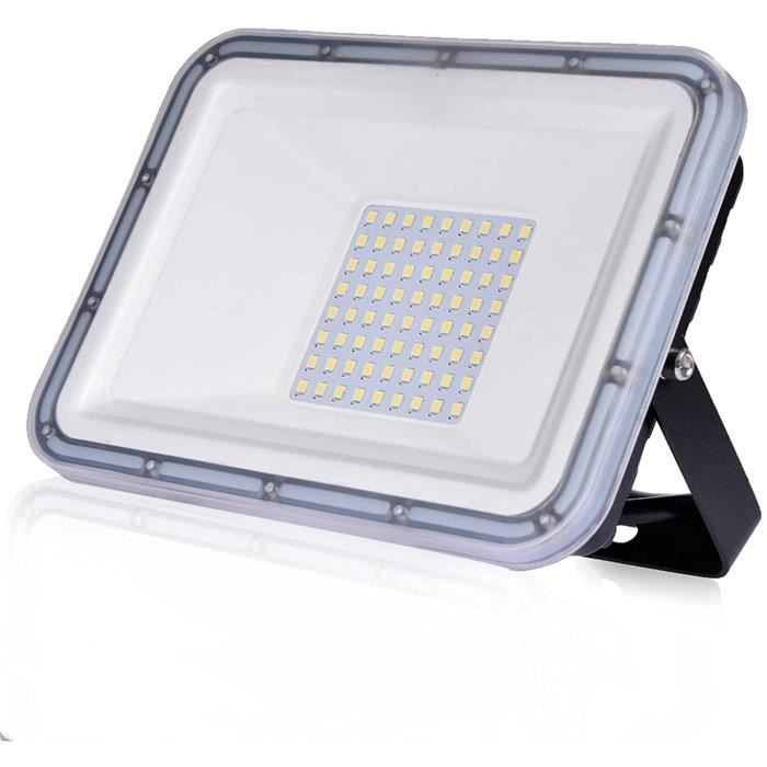 Cour 50W Projecteur LED Extérieur Imperméable IP67 4500LM Lumière de Sécurité 6500K Blanc Froid Spot LED Extérieur pour Garage,Jardin,Terrasse 