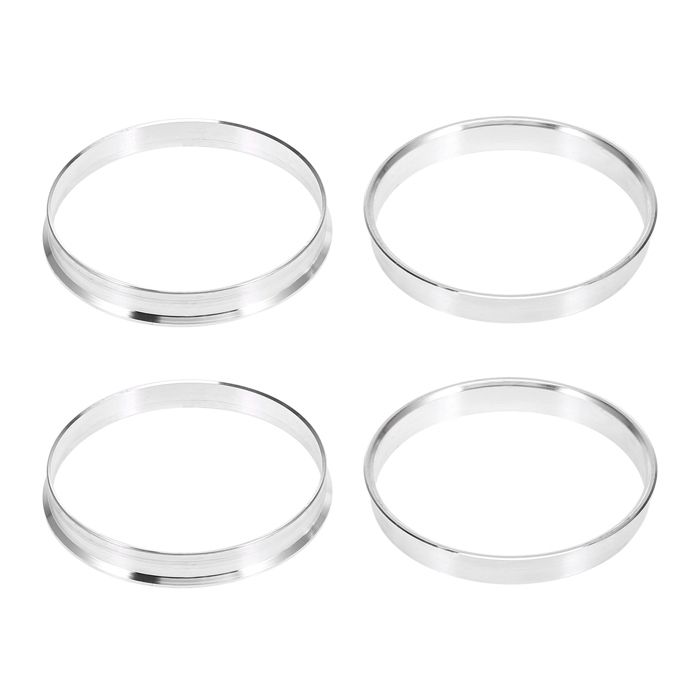 4 Bagues De Centrage 72.6mm à 65.1mm Pour Jantes Alliage - Élimine Les Vibrations Volant - Aluminium