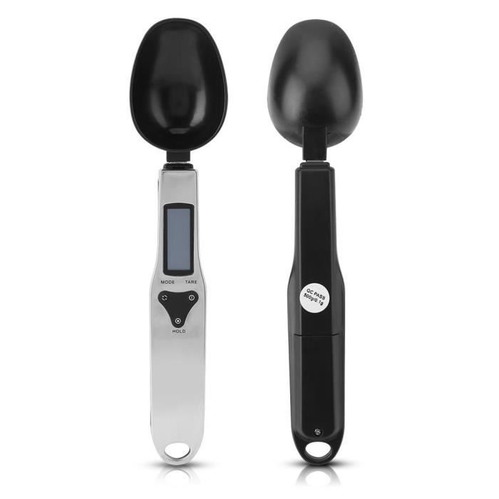 Balance Numérique Cuillère - 800g/0.1g, écran LCD, 5 Unités (g/ml/cup/fl.oz/oz) - Pour Cuisine, épices, Herbes, Pâtisserie - 10