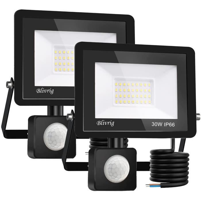 Willpower Projecteurs LED Extérieur 30W 3000LM Spot LED Extérieur Blanc Froid 6000K IP66 Etanche Eclairage Exterieur Lumière de Sécurité pour Jardin Patio Garage Terrasse Maison
